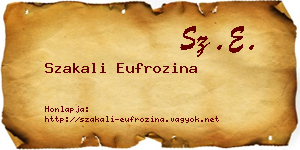 Szakali Eufrozina névjegykártya